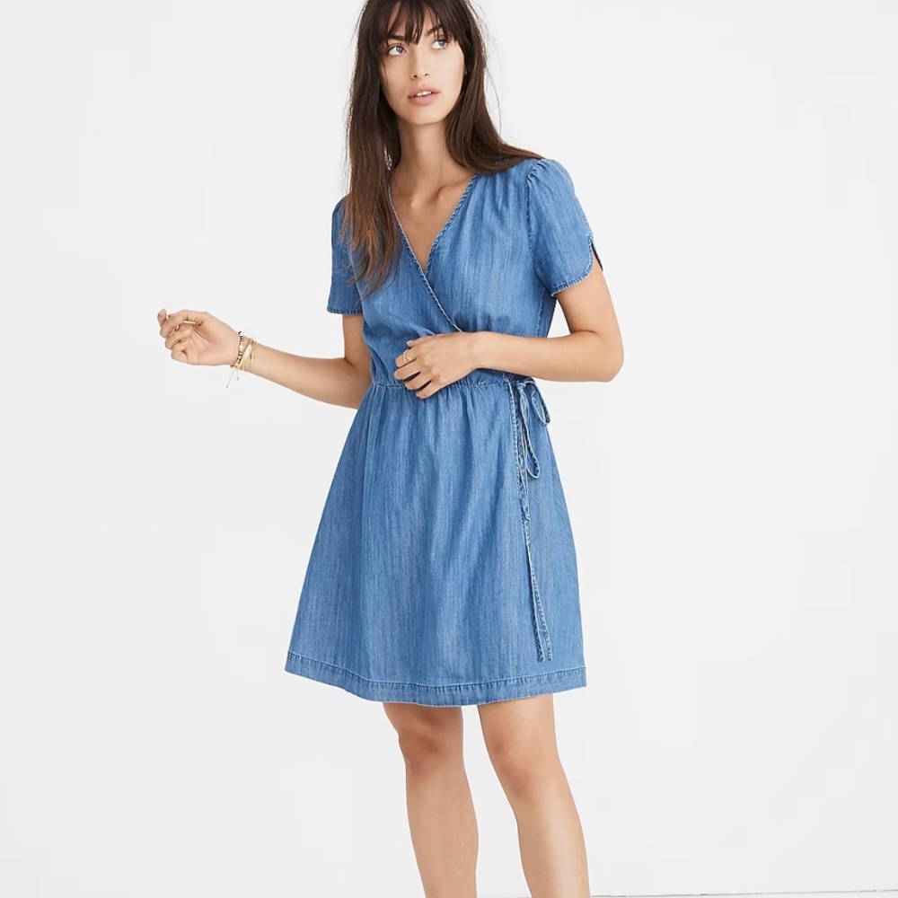 Madewell Jean Denim Wrap Dress (Medium)